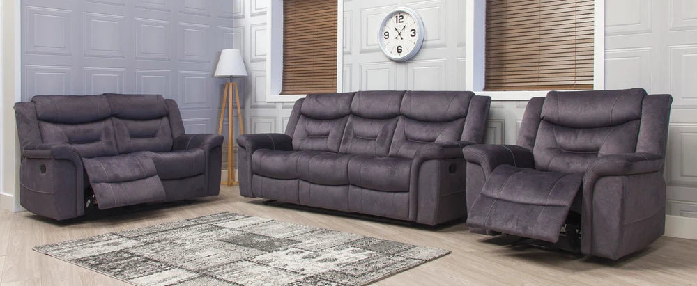 Sergio Grey Recliner Sofas