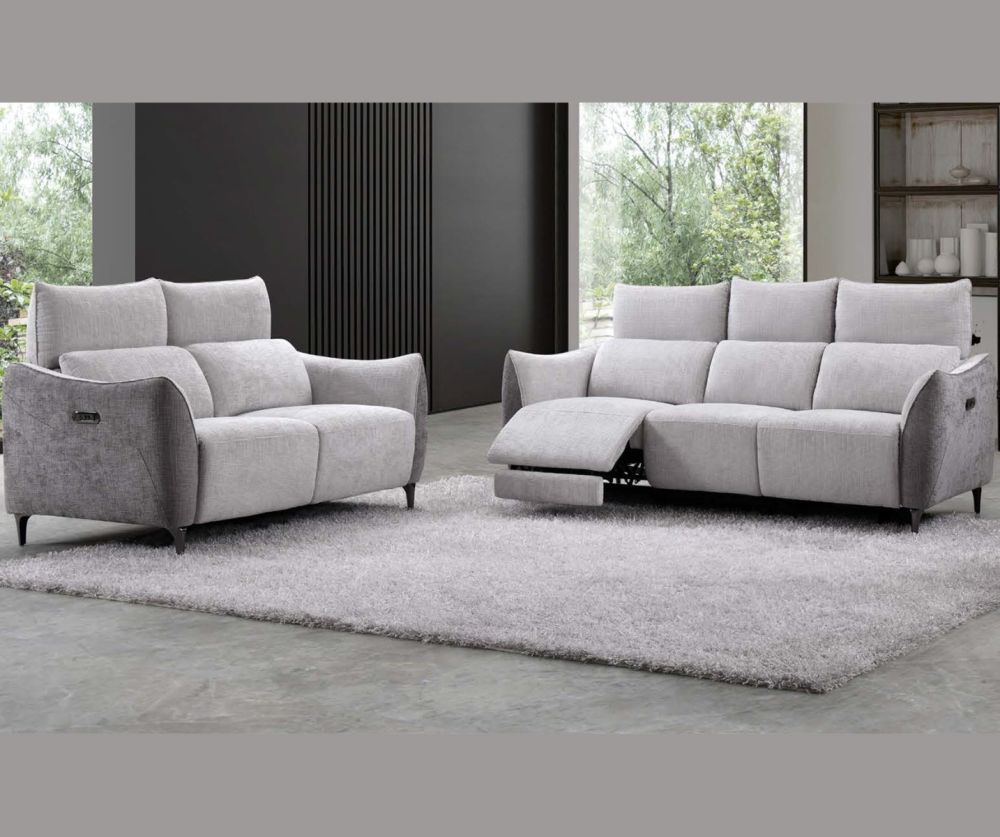 Hampshire Grey Fusion Electric 3+2 Sofa Set