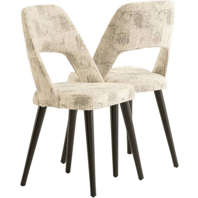 Viola chair set of 4 silver