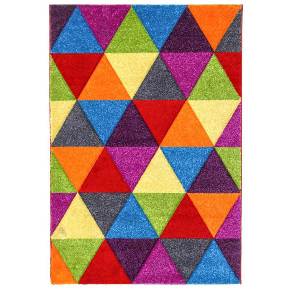 Multicolour Triangles Modern Rug - Candy