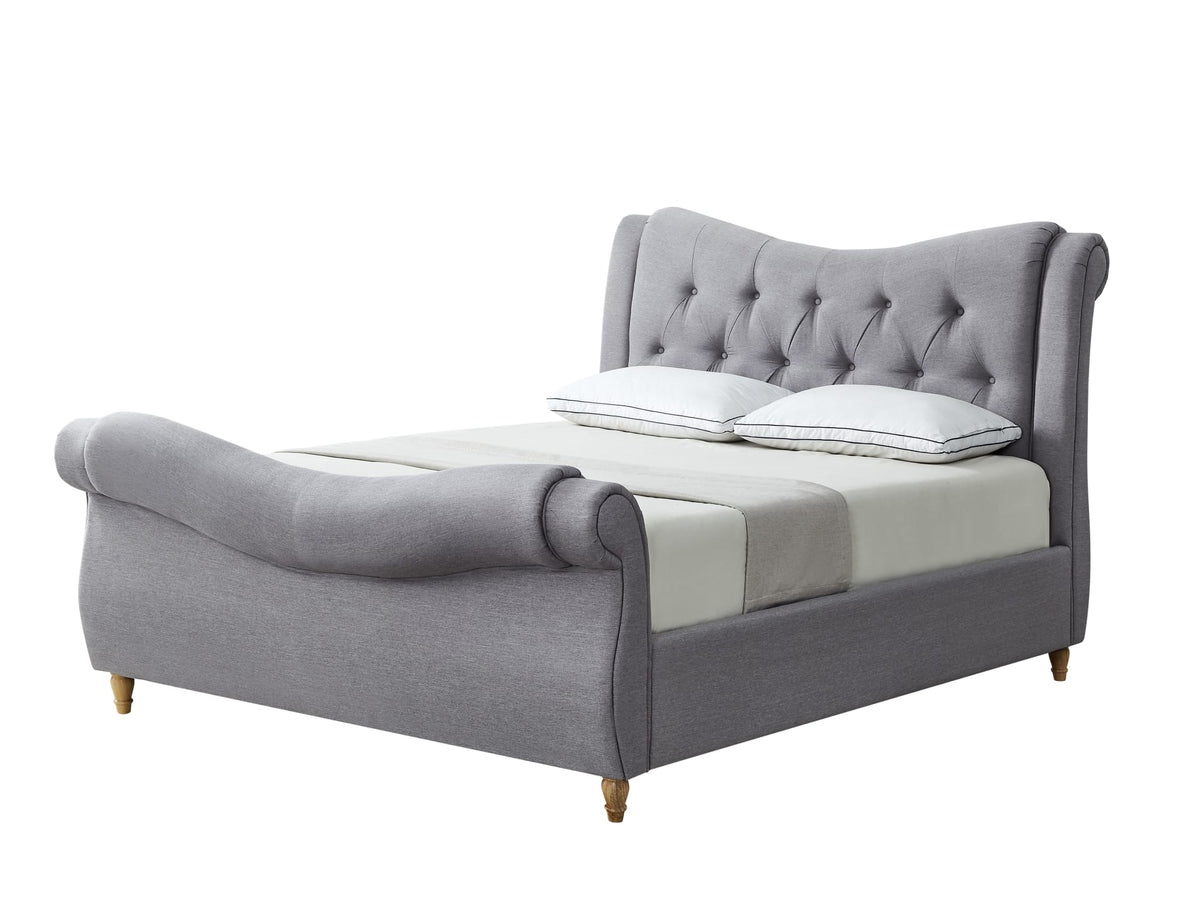 Arizona Linen Sleigh Bed