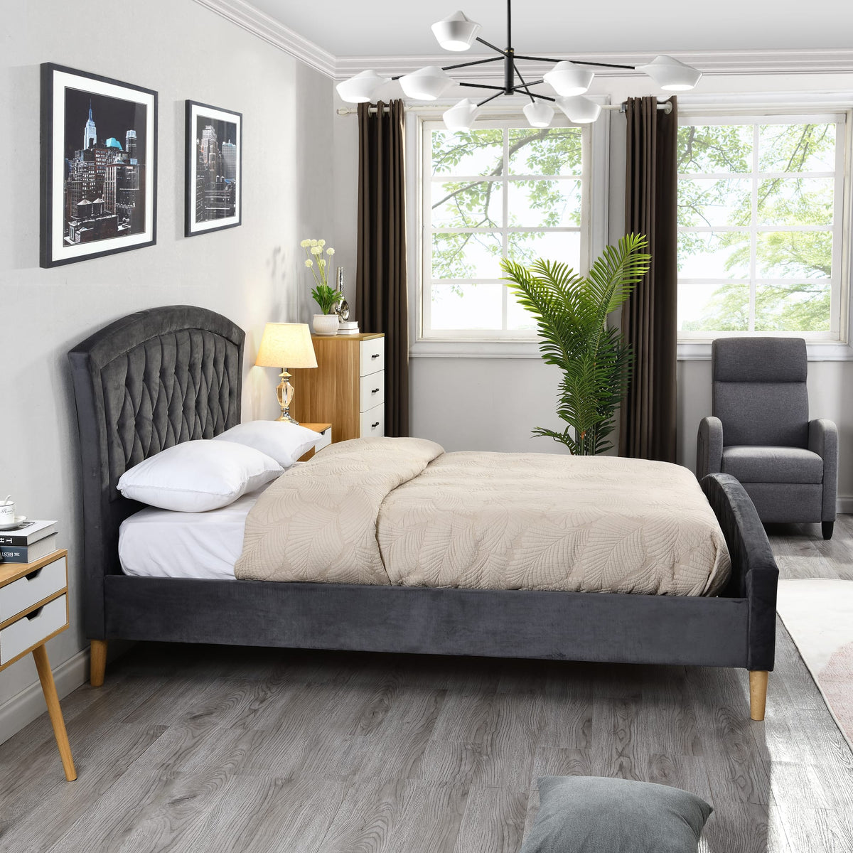Kingston Velvet Bed
