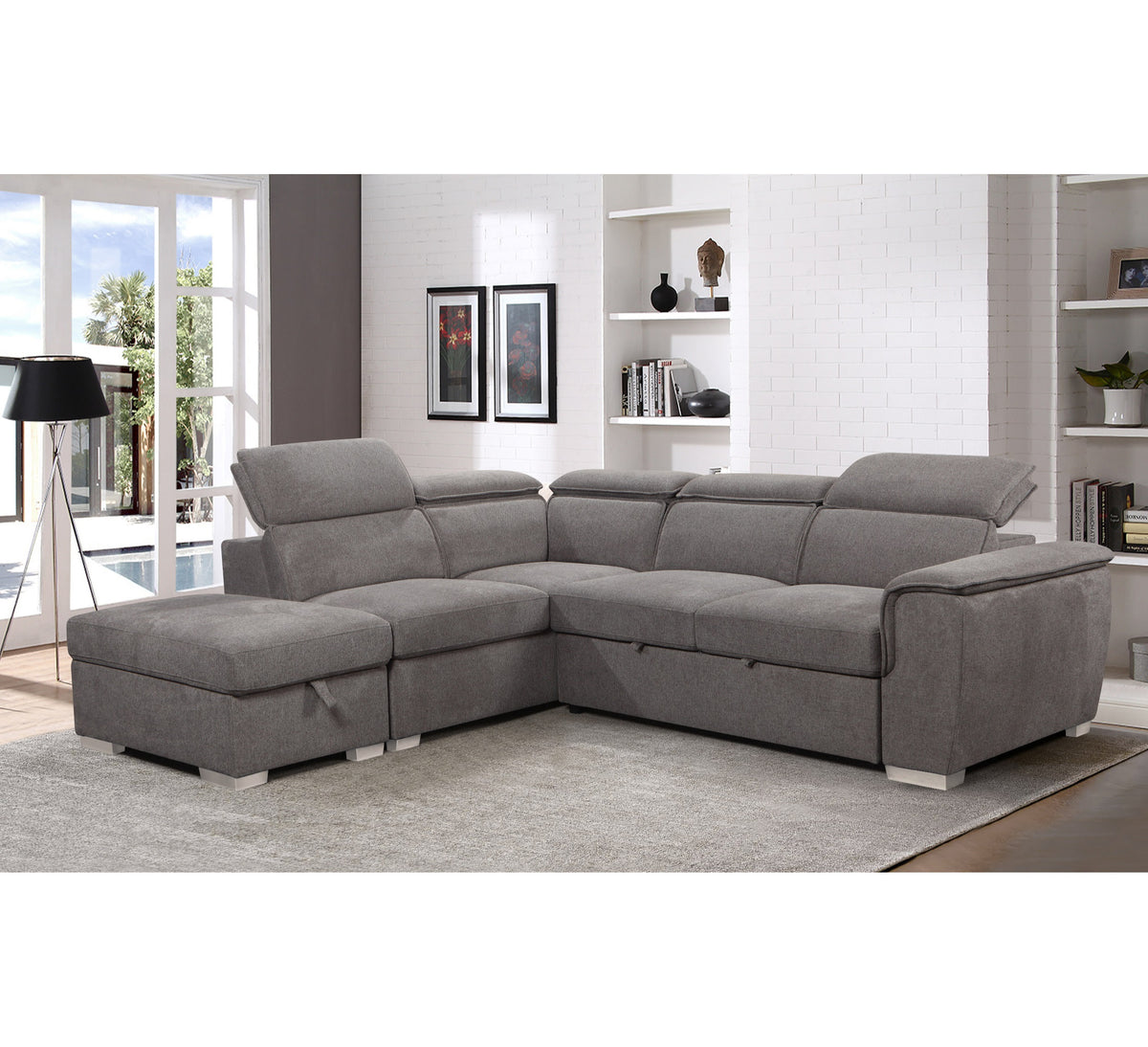 Malta Corner Sofa Bed with Storage