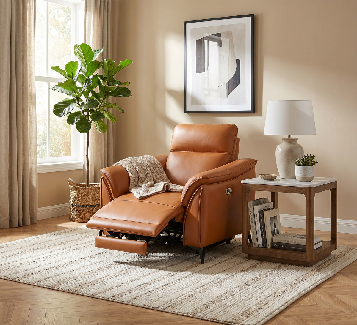 Porto Leather Electric Recliner