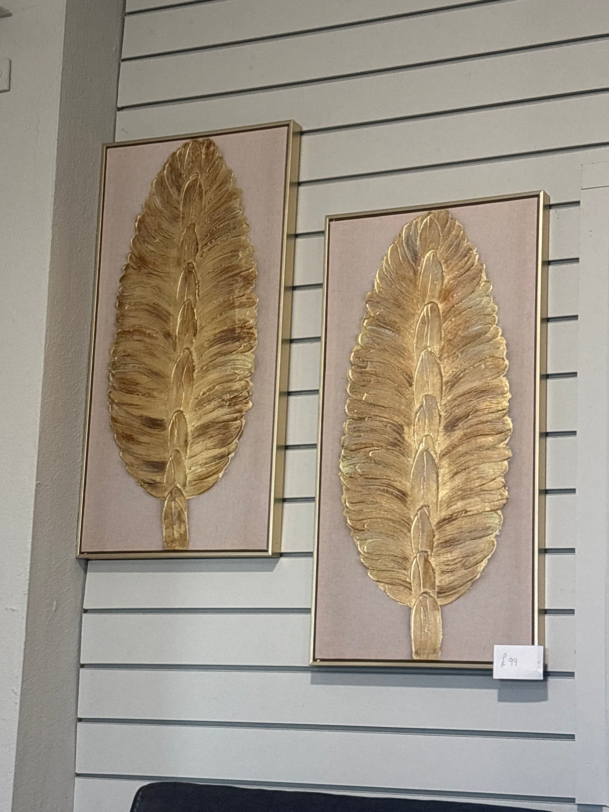 Shop display leaf print