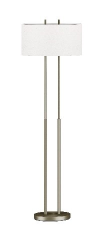 Nickel Floor Lamp Satin 165cmH