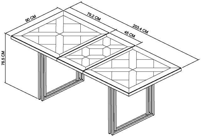 Shop display Amelia Fumed Oak 4-6 Extension Dining Table