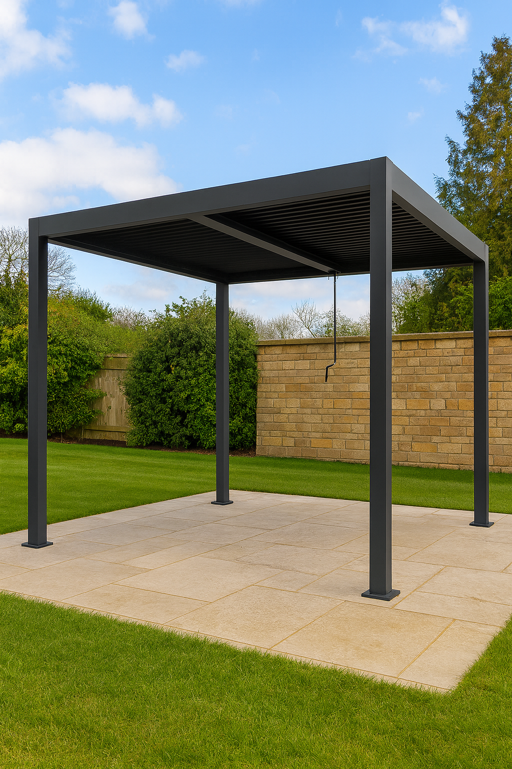 Athena Aluminium Pergola in Graphite Grey