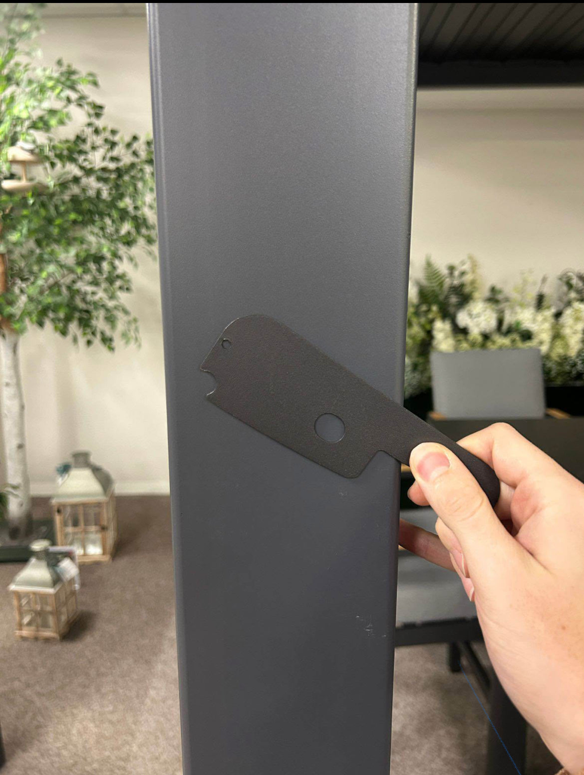 Hilton Aluminium Pergola in Slate Grey