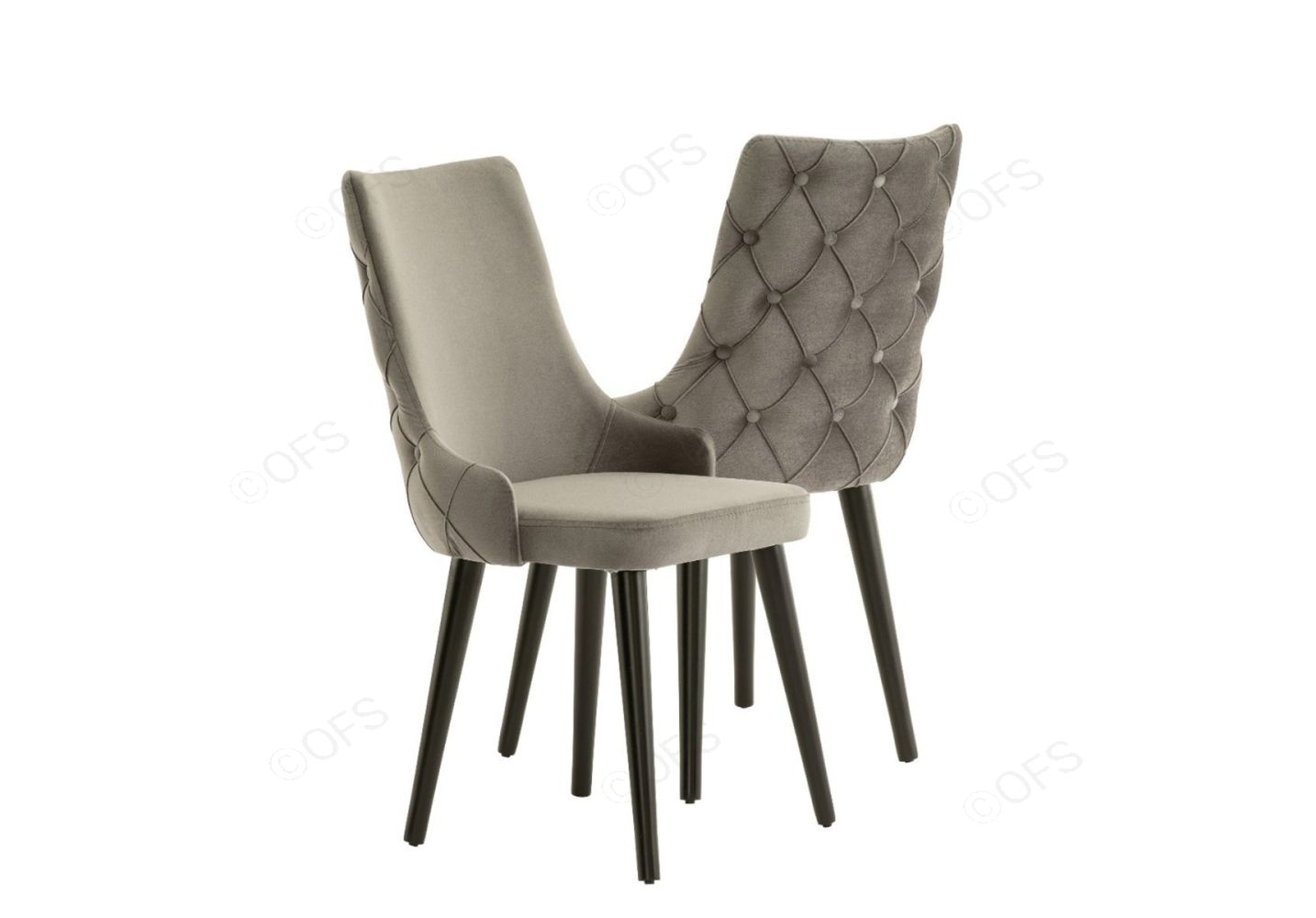 City chair grey velvet set of 6