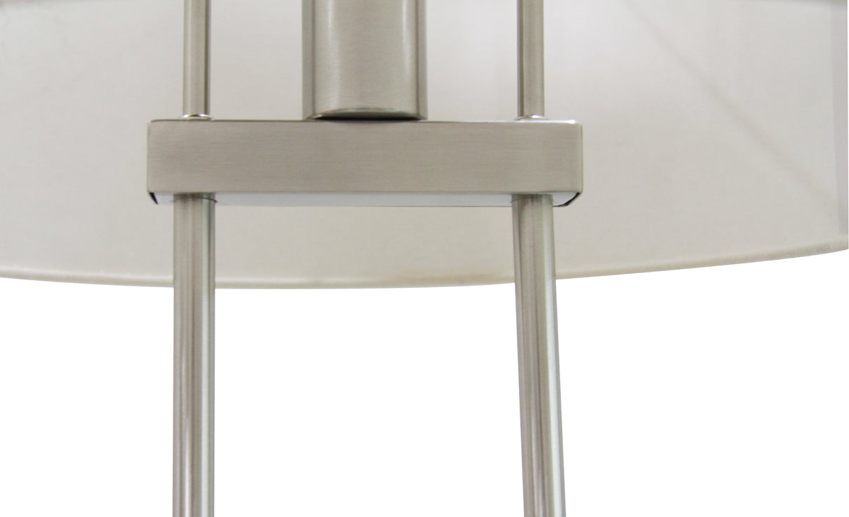 Nickel Floor Lamp Satin 165cmH