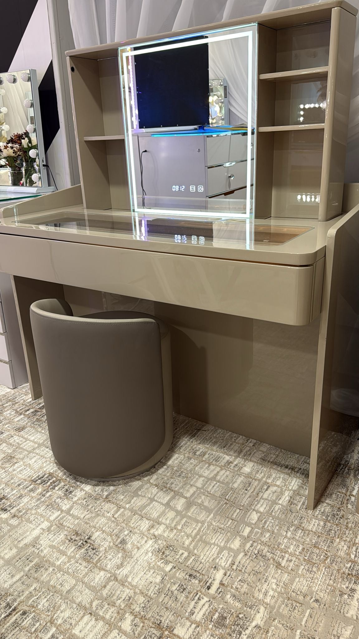 Glam Swivel Vanity Stool