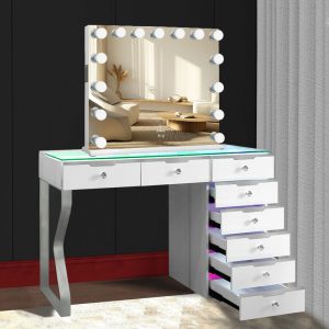 Glam Queen 8 Drawer Vanity Dresser