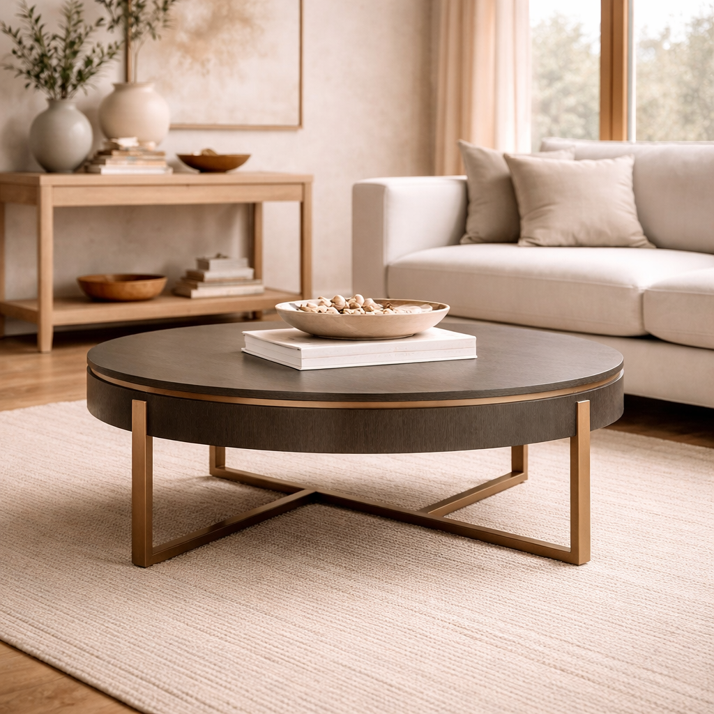 Santiago coffee table Northern Ireland grey brown round table furniture store ni