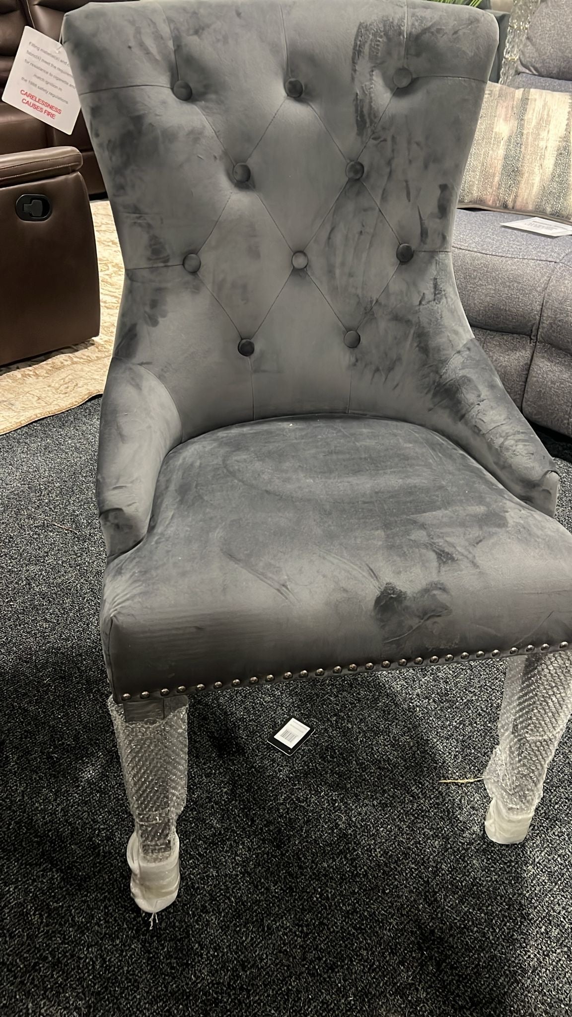 Grey Knocker Chair