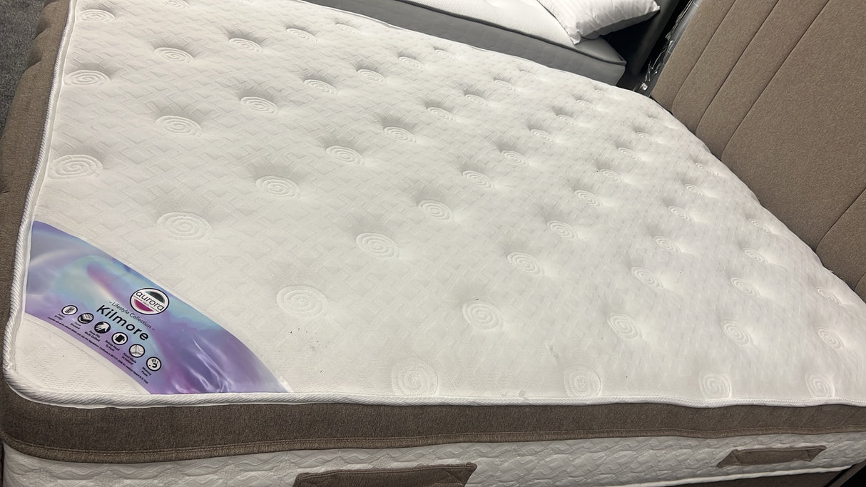 kilmore aurora mattress and headboard and base divan set