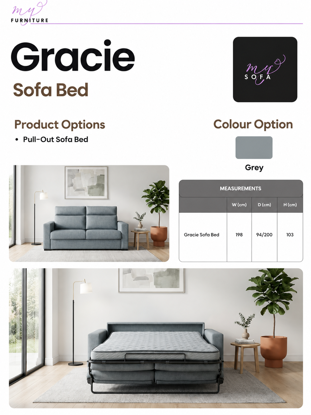 Gracie Pull-Out Sofa Bed