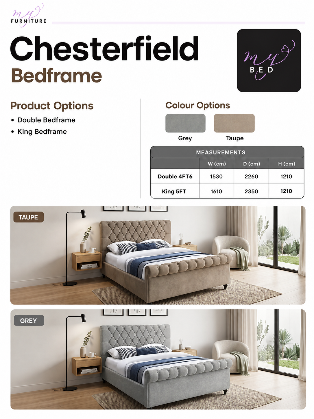 Chesterfield Bed Frame