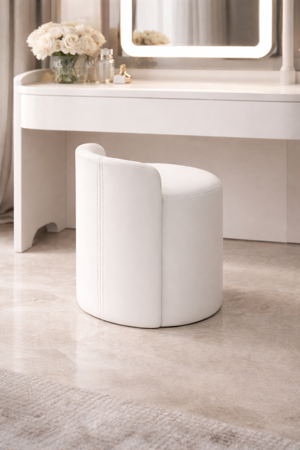 Glam Swivel Vanity Stool