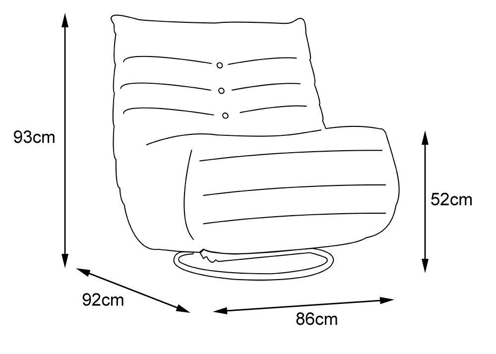 Capri Swivel Rocker Recliner - Blue