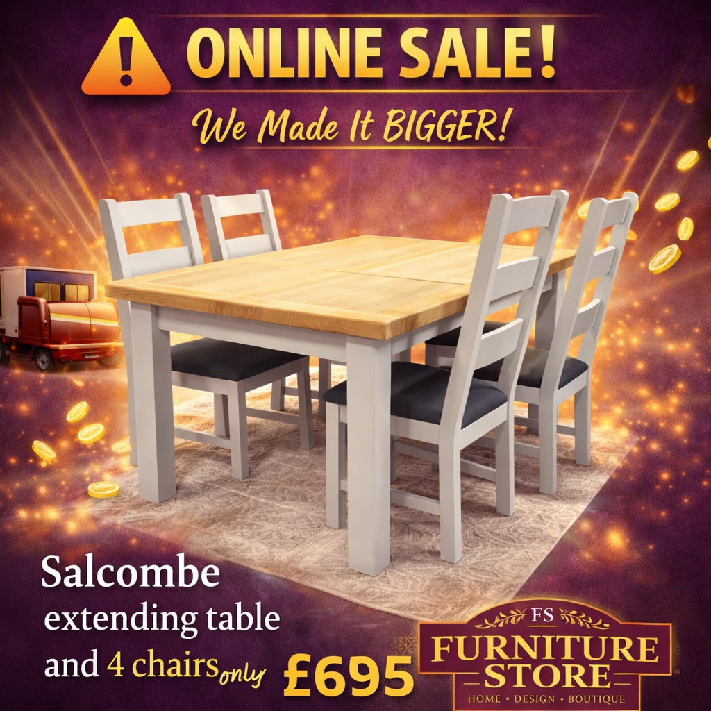 Salcombe dining table and 4 chairs