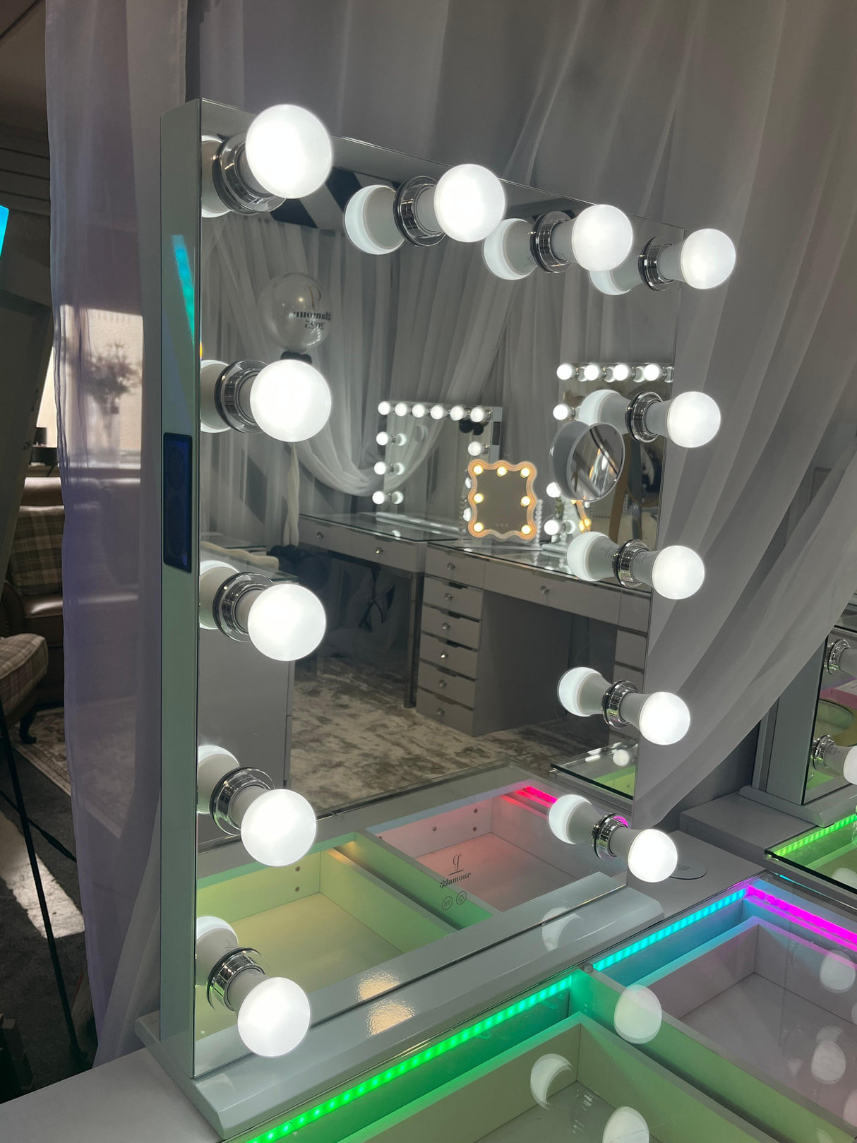 BUNDLE: Glam 6 Drawer and Portrait Mirror