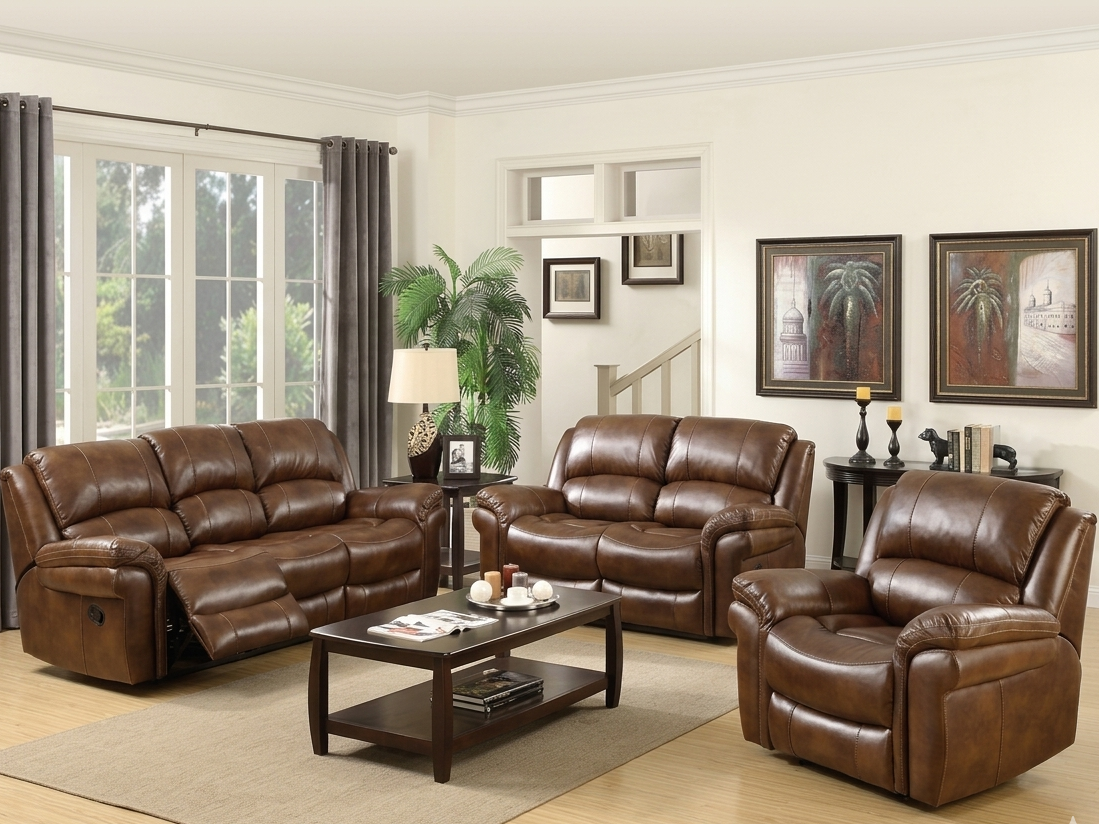 Farnham La Manual Recliner 3+1+1 Suite in Tan