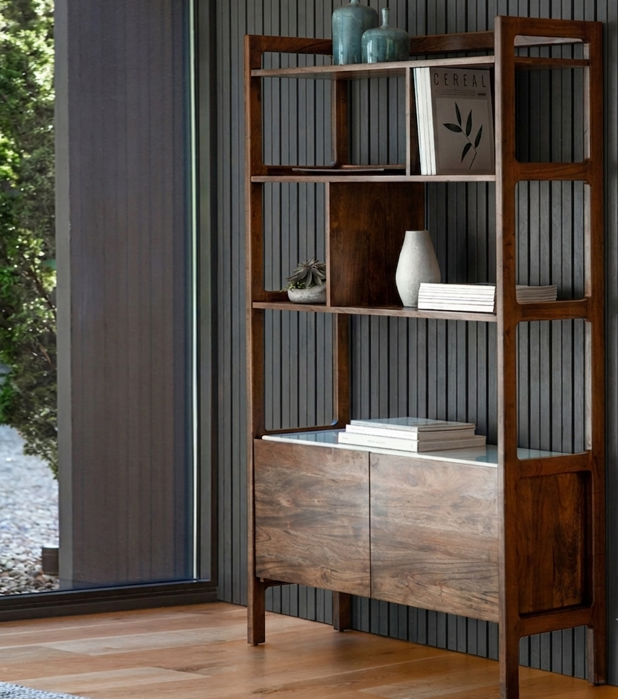 Barcelona Display Unit | White Marble Panel