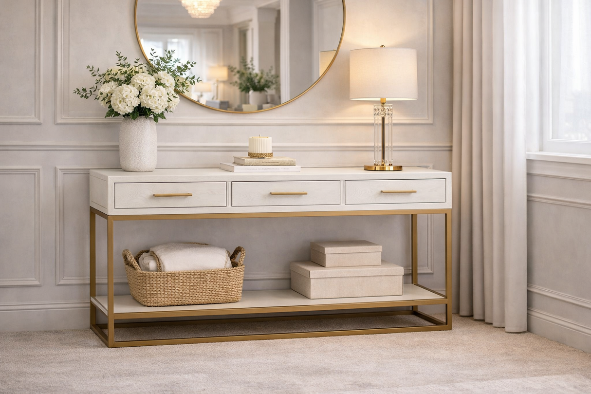 CAPRI 3 DRAWER CONSOLE