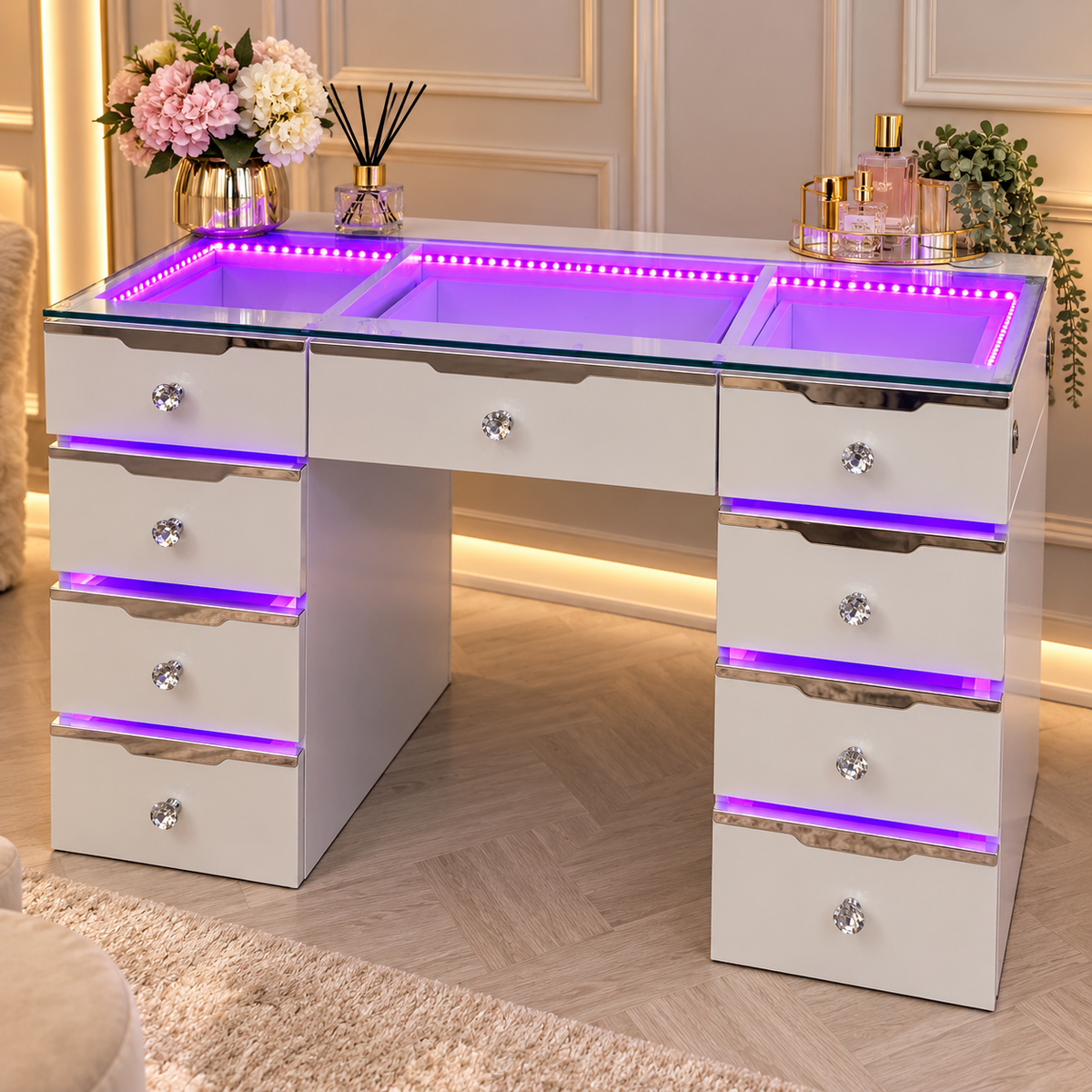 9 Drawer Mini Empire Pro Vanity Dresser (Babydoll Collection)