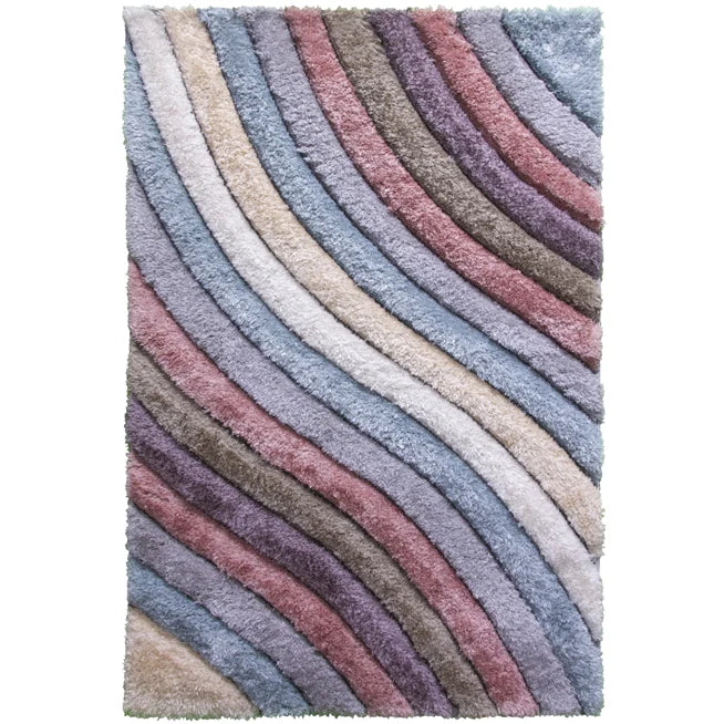 Passion Curves - 3D Shaggy Rug - Multicolour