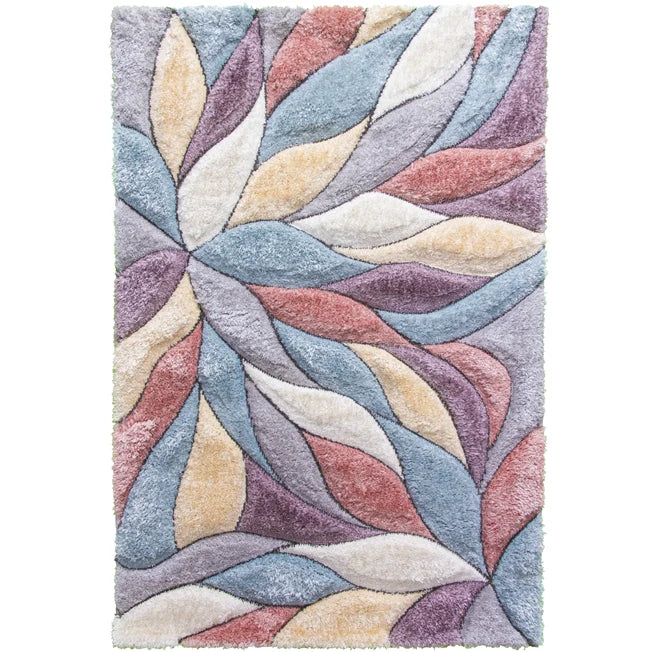 Passion Bloom - 3D Shaggy Rug - Multicolour