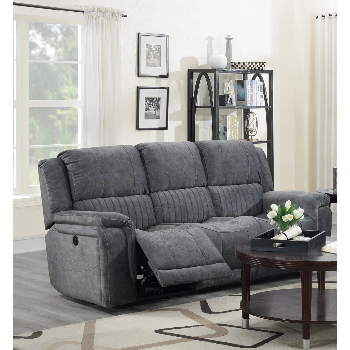 Wellington 3+1+1 Seater Recliner Dark Grey Fabric Sofas