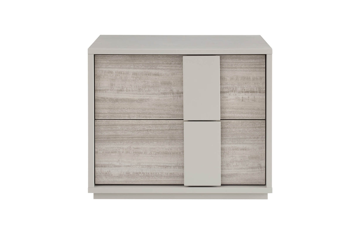 Jules Bedside Table 2 Drawer - Grey