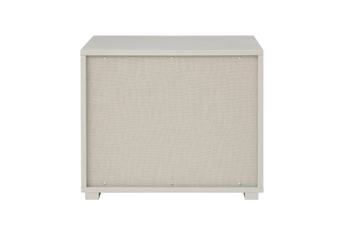 Jules Bedside Table 2 Drawer - Grey