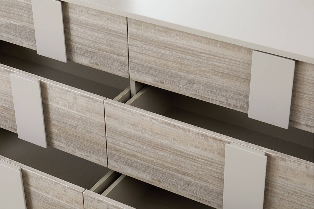 Jules Dressing Chest 6 Drawer - Grey