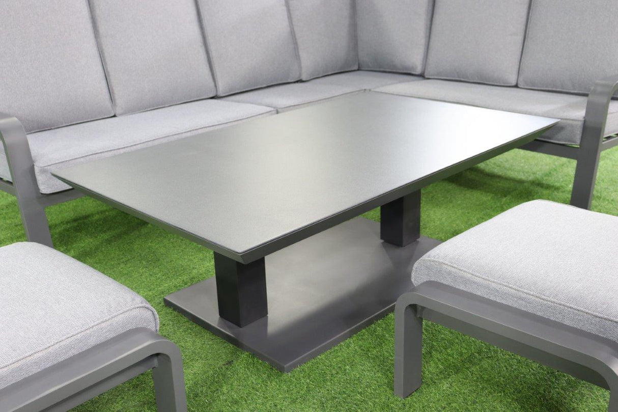 Extra Large Barcelona Corner Garden Set with 3 Free Stools for 10 persons