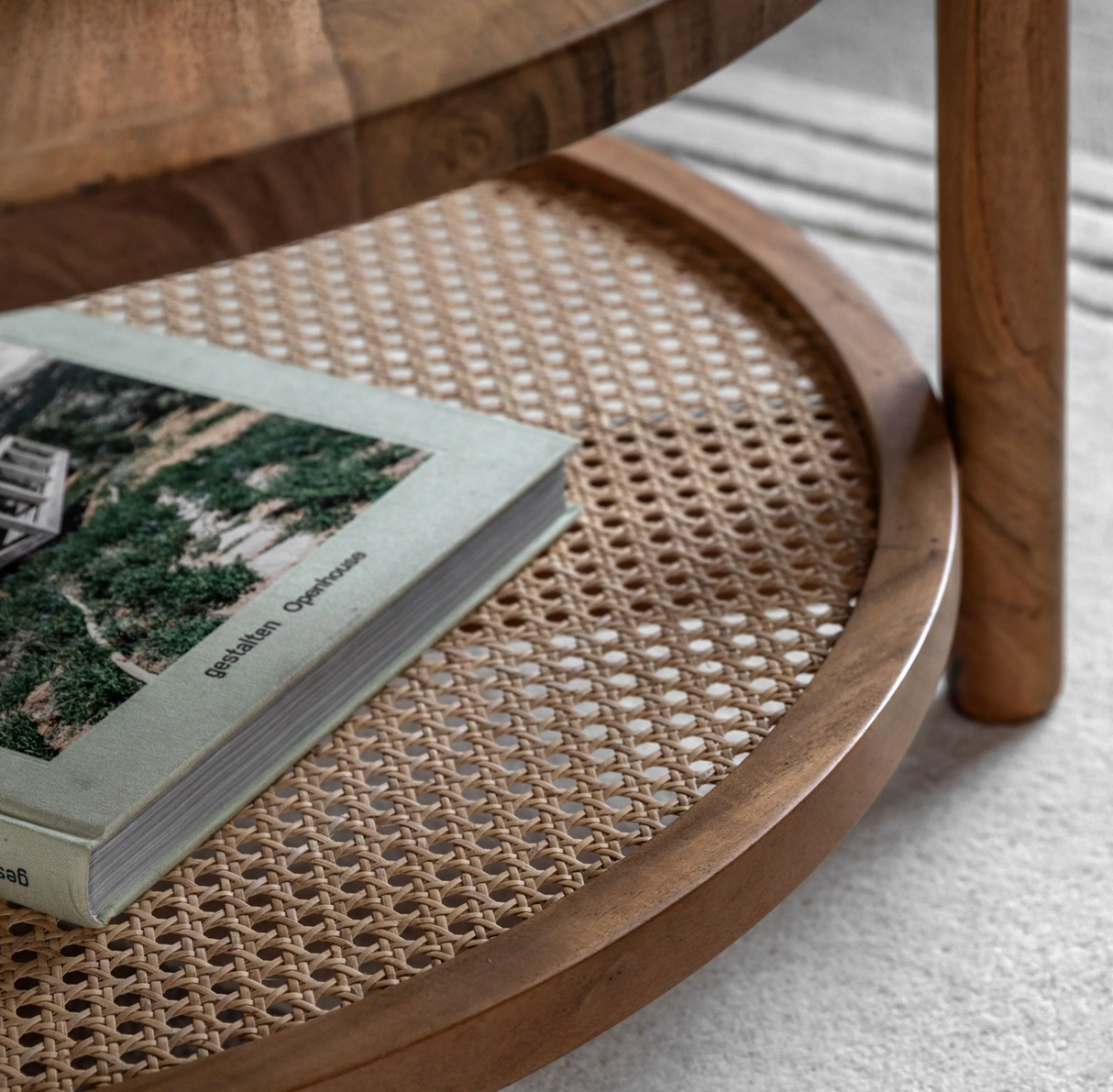Cannes round coffee table close up at the furniture store ni