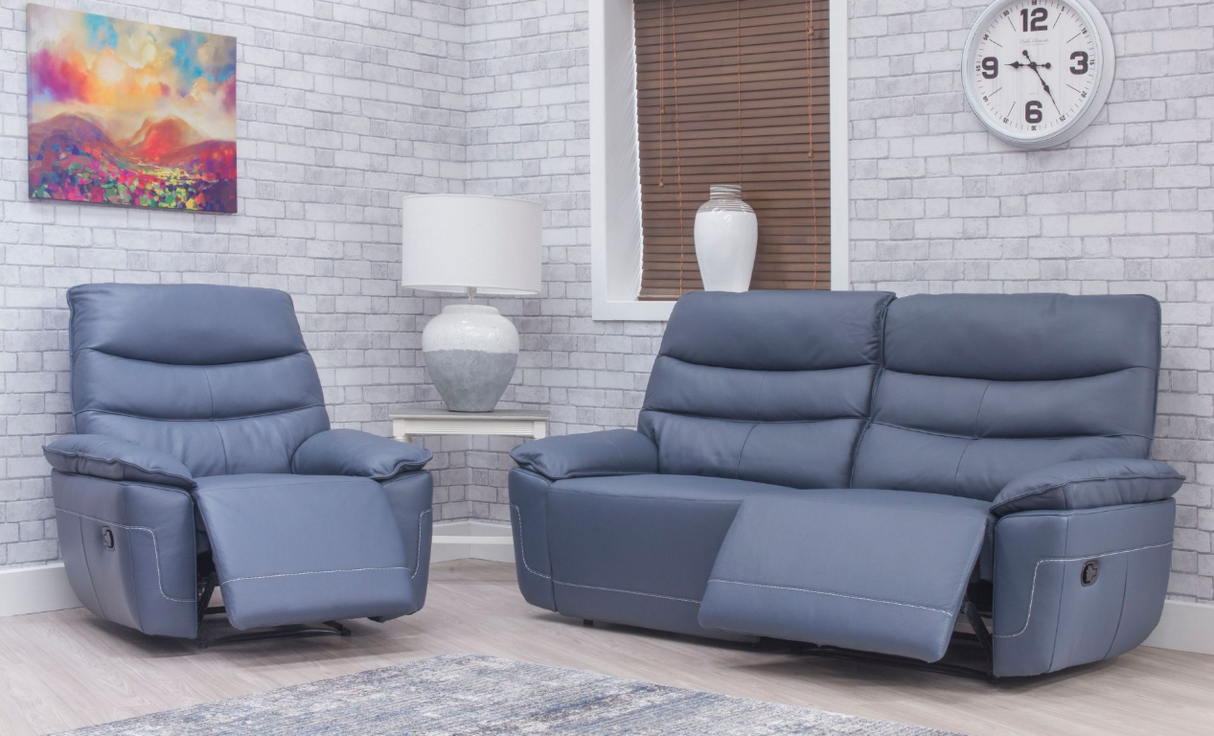 Cadiz Full Leather Sofa Suite