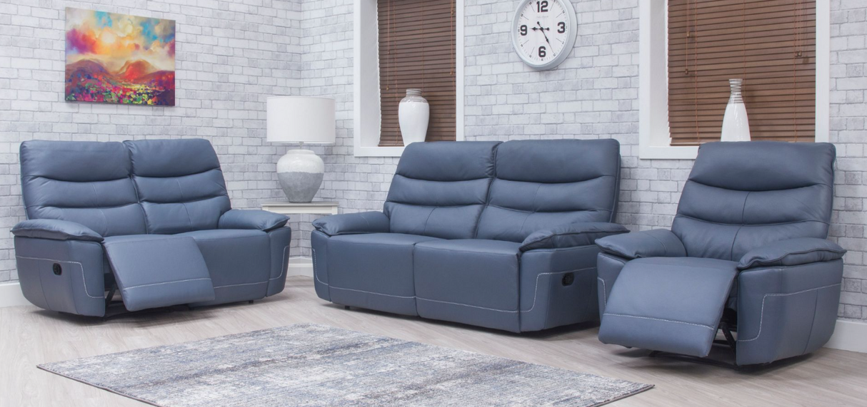 Cadiz Full Leather Sofa Suite