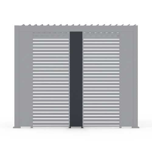 Hilton Aluminium Pergola 31cm Solid Side Wall Panel - Grey