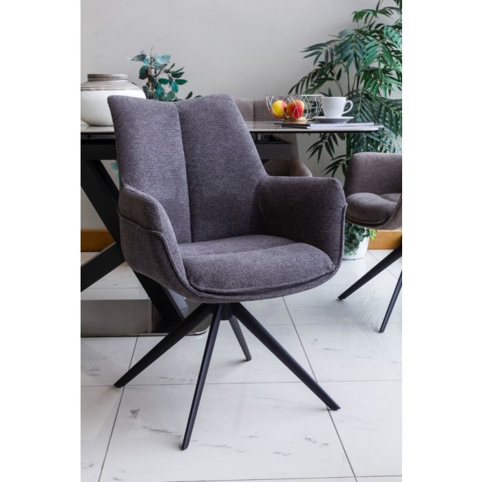Arco Swivel Arm Chair - Taupe