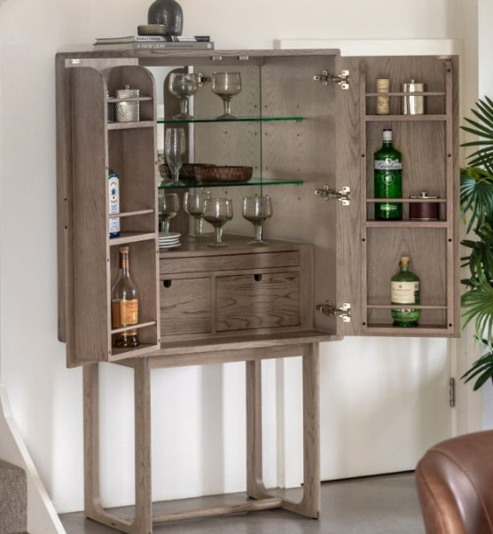 Craft cocktail cabinet in Smoked – view 3