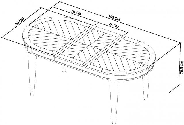 Shop display Marilyn Silver Grey Extending Dining Table 4-6