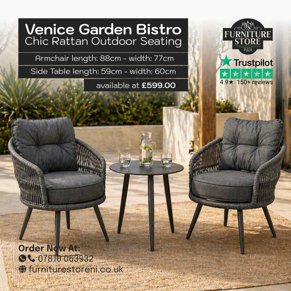 Venice Garden Bistro Set