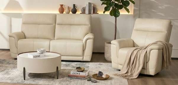 Saoirse Leather Recliner Sofa - additional view
