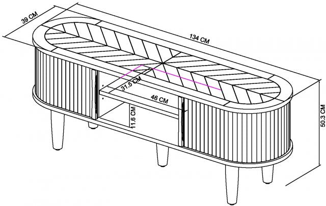 Marilyn Silver Grey Entertainment Unit