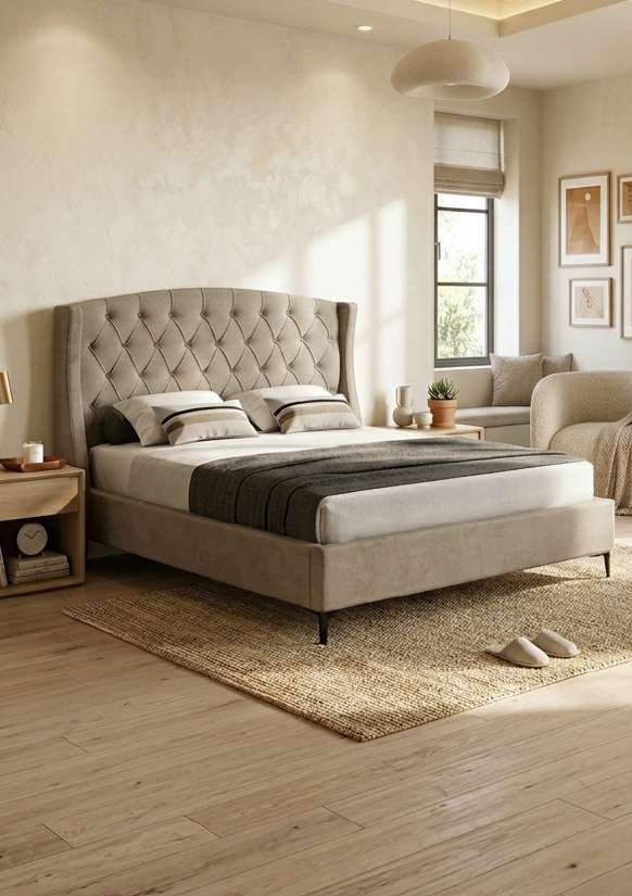 Windsor Bed Frame Taupe 6FT
