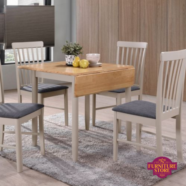 Altona Oak and Stone Grey Dining Table with 4 Chairs