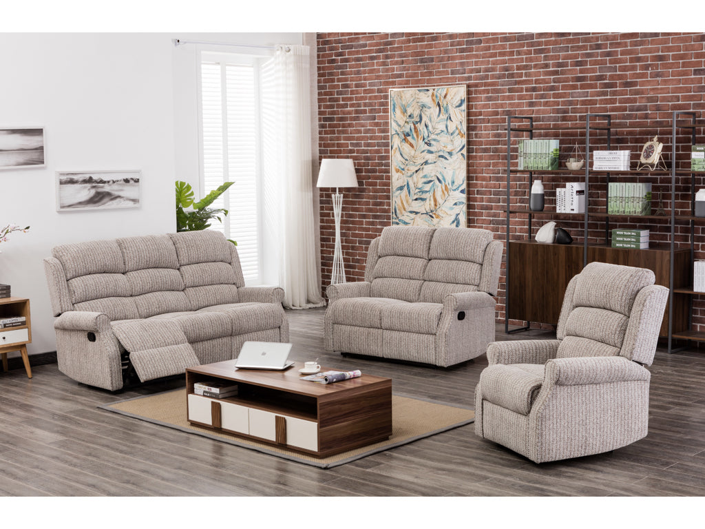 Windsor Fabric 3+1+1 Recliner Sofa Suite - Furniture Store NI